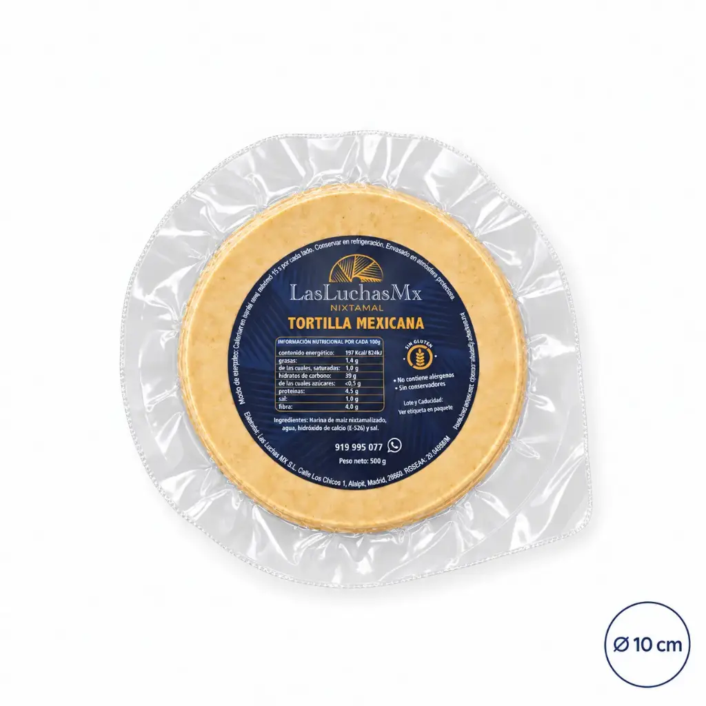 Tortillas de Maíz Amarillo 10 cm