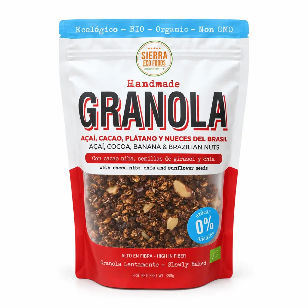 Granola Maca-cacao-Plátano-coquito Bio