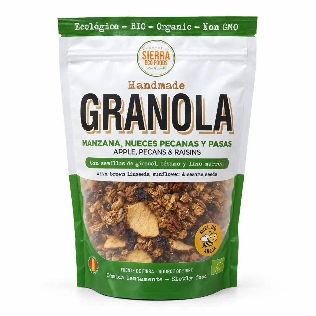 Granola Manzana-pecana-pasas Bio