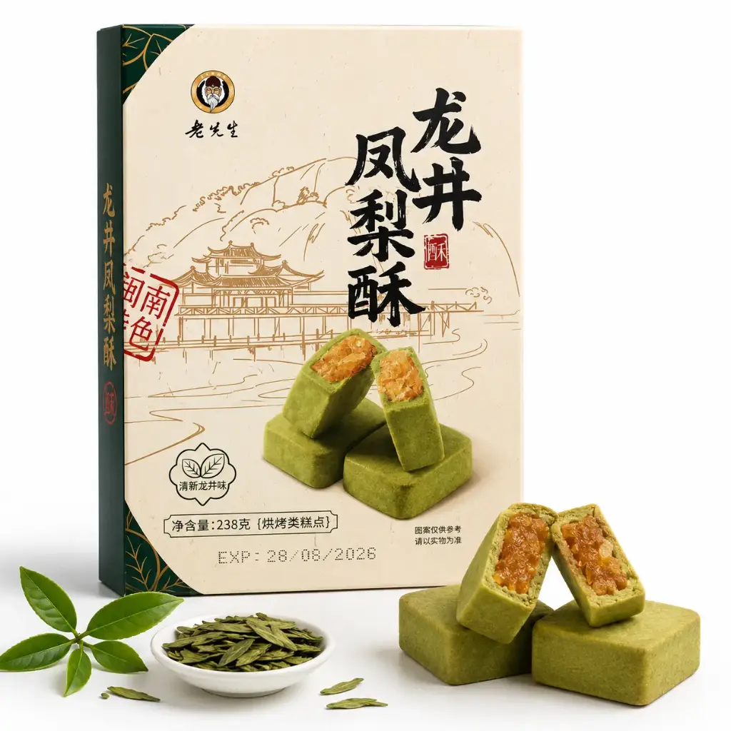 Hojaldre Imperial de Piña y Té Longjing