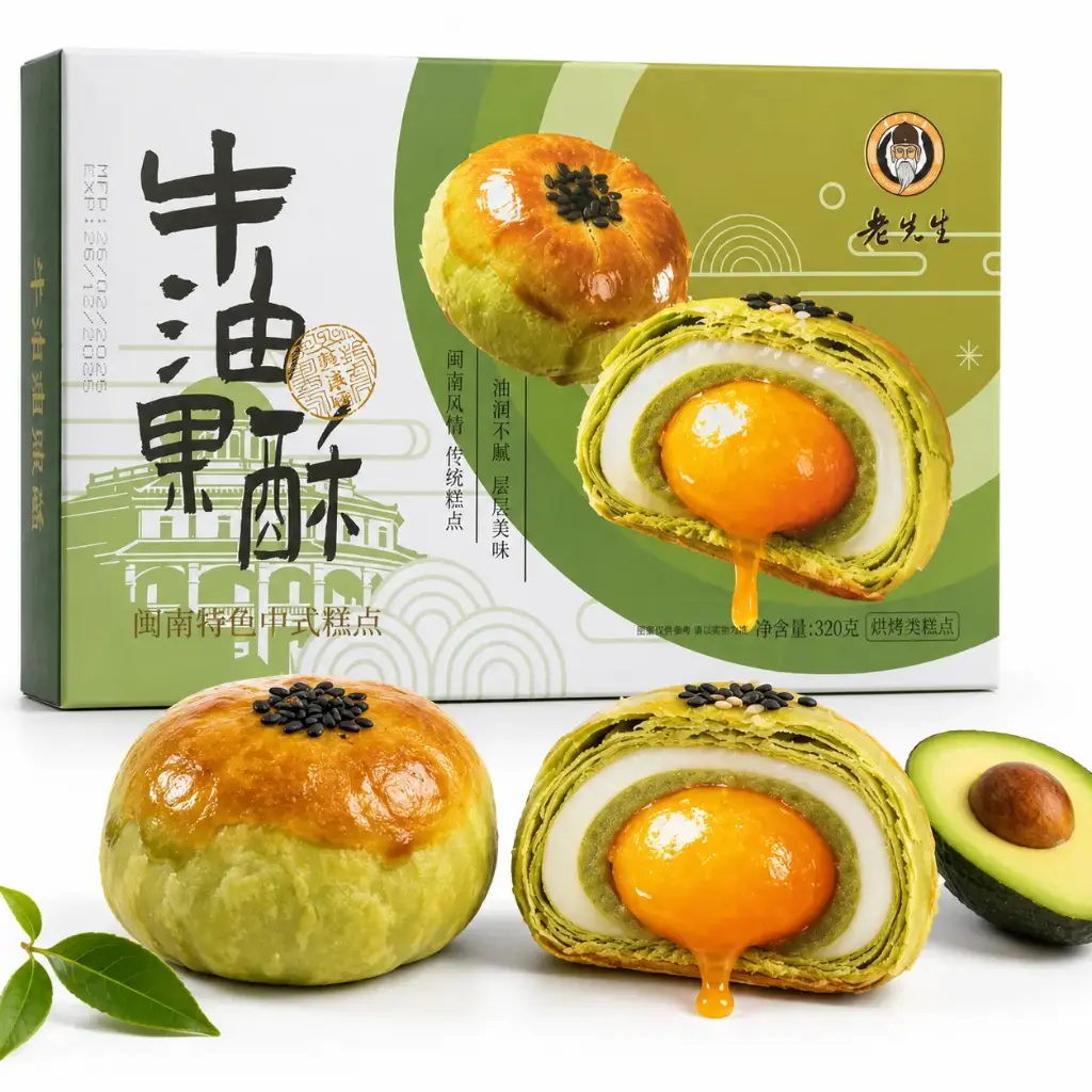 Hojaldre Imperial de Aguacate y Yema Dorada