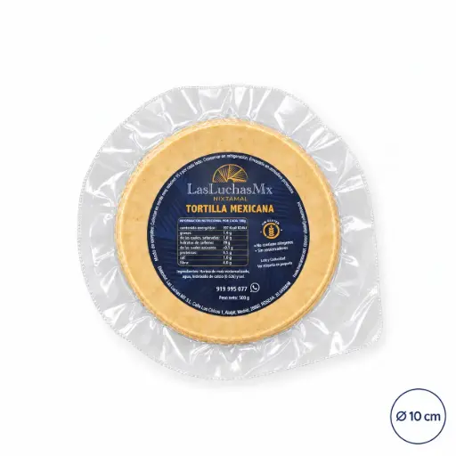 [1002319] Tortillas de Maíz Amarillo 10 cm