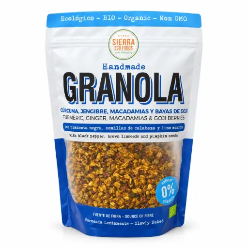 [1002605] Granola Cúrcuma-jengibre-macadamia Bio