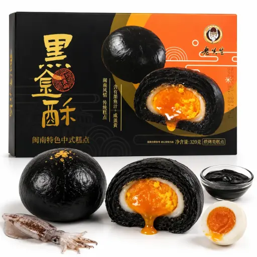 [1002770] Hojaldre Negro Imperial de Yema Dorada