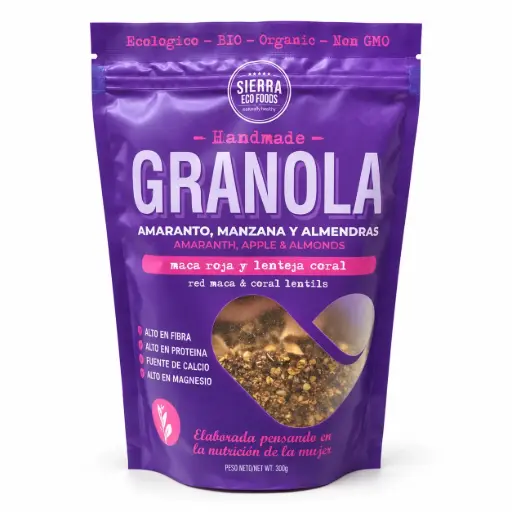 [1002805] Granola de Amaranto, Manzana,y Almendras Bio 