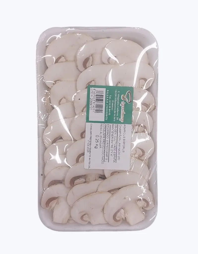 Champiñon blanco laminado
