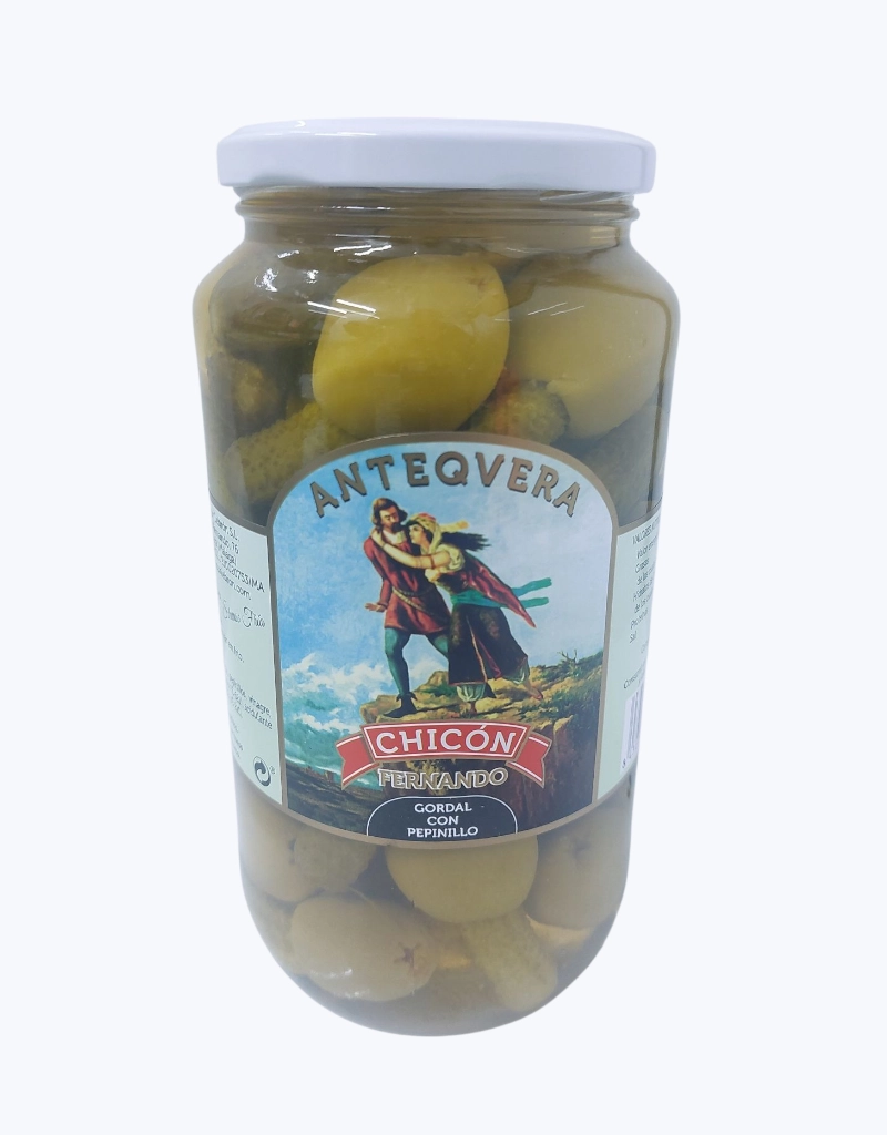 Aceitunas gordal con pepinillo 500 gr