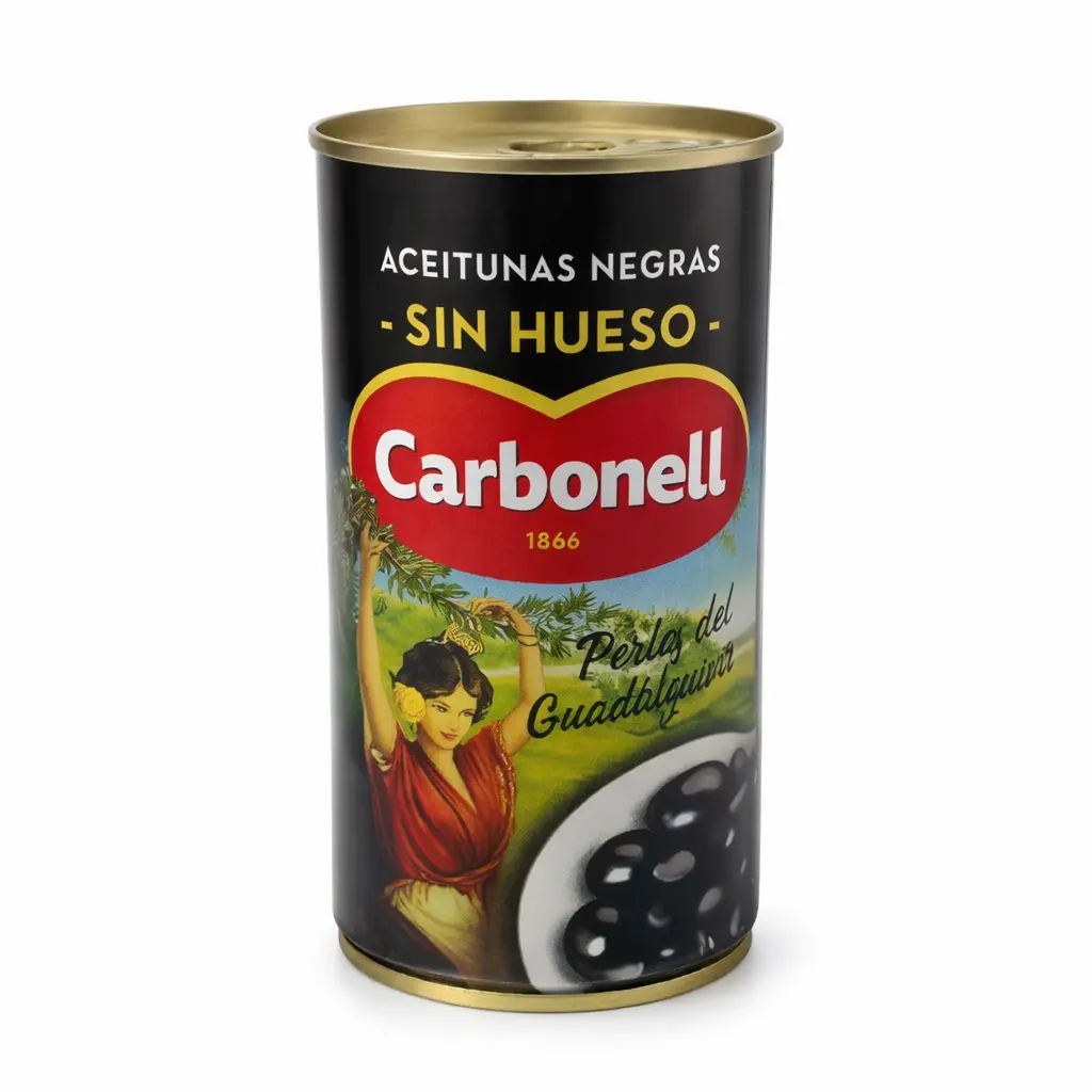 Aceitunas negras sin hueso 340g
