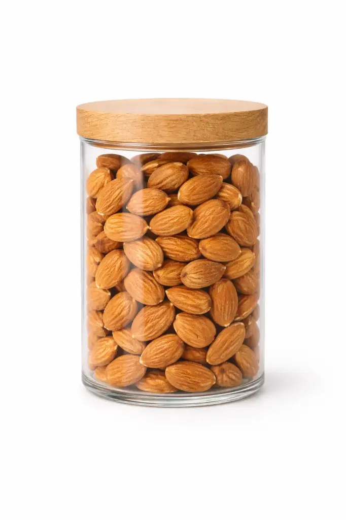 Almendra cruda con piel