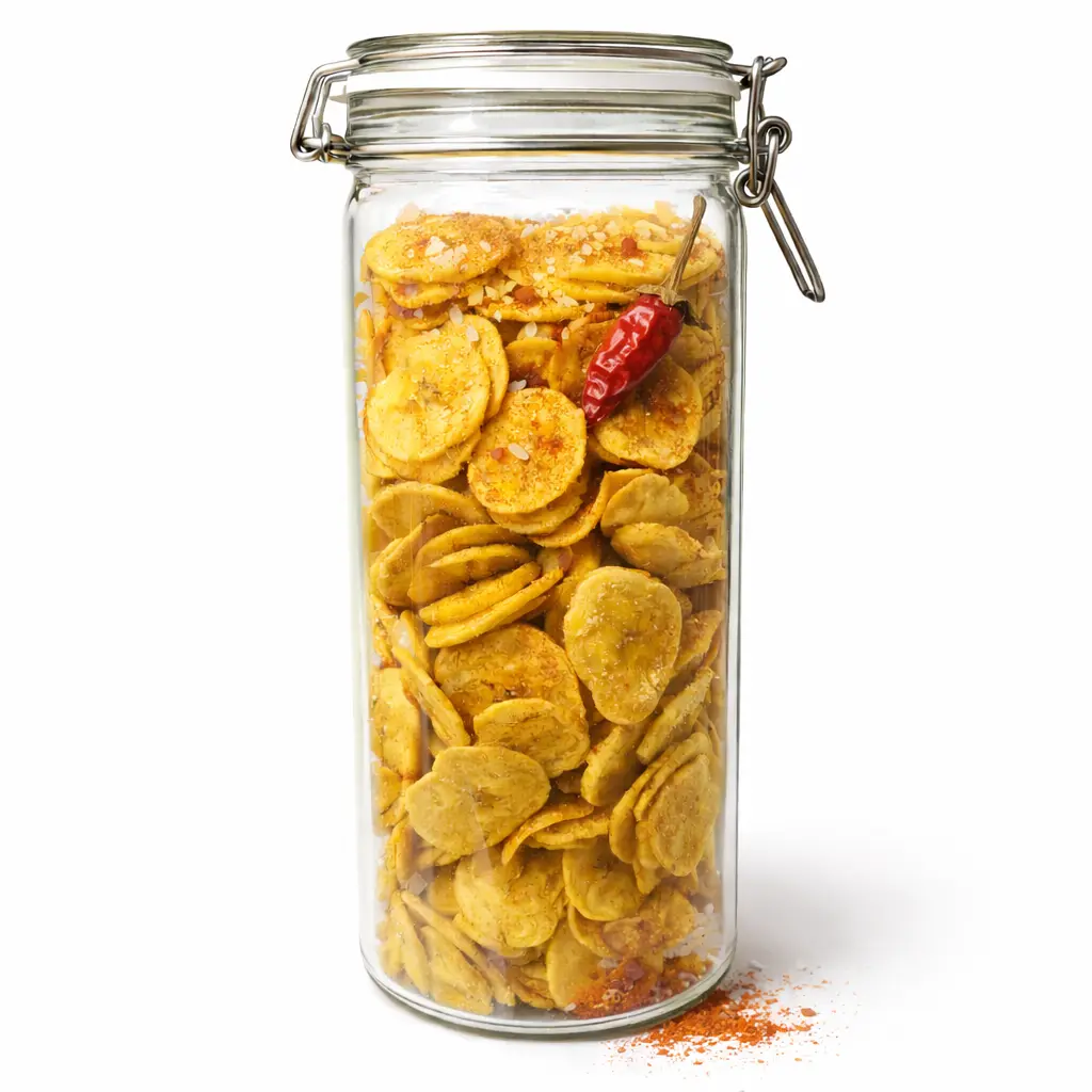 Platano macho frito picante