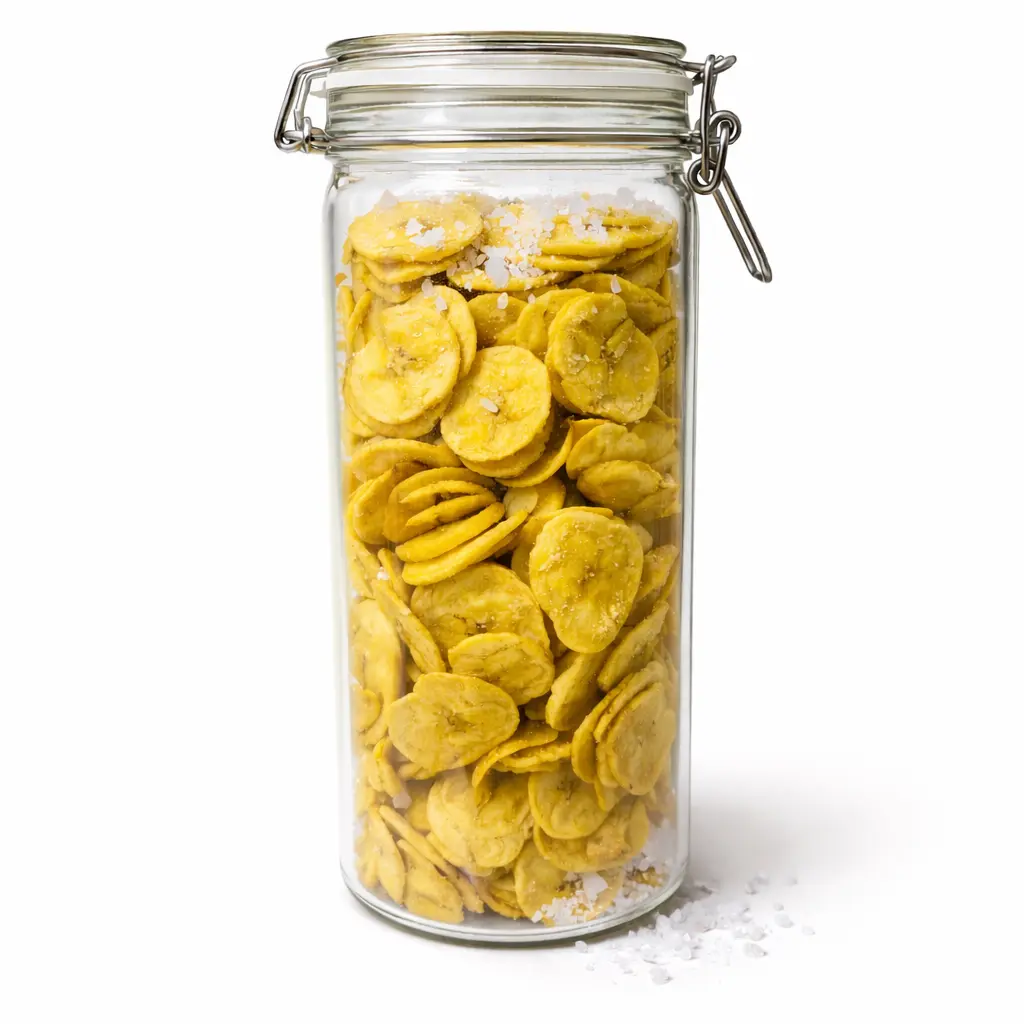 Platano macho frito sal