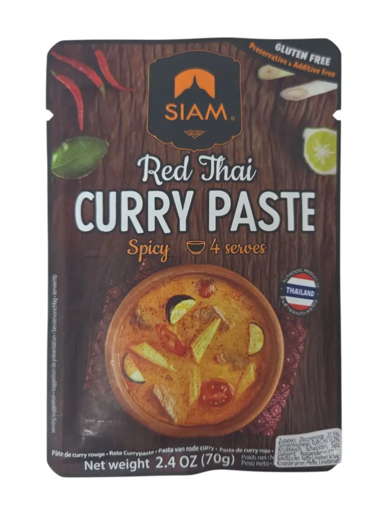 Pasta de curry rojo thai Siam 70g