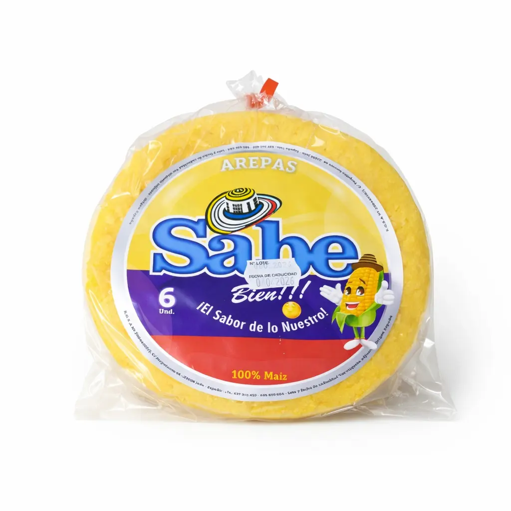 Arepas maiz amarillo 5uds