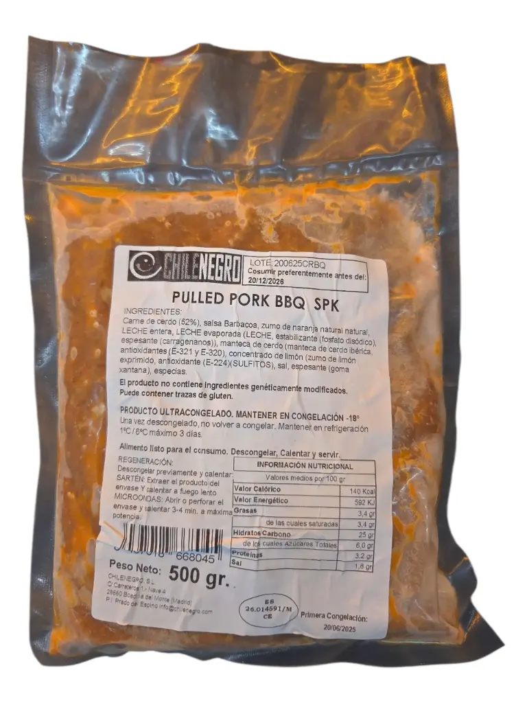Pulled Pork BBQ Receta 500 g