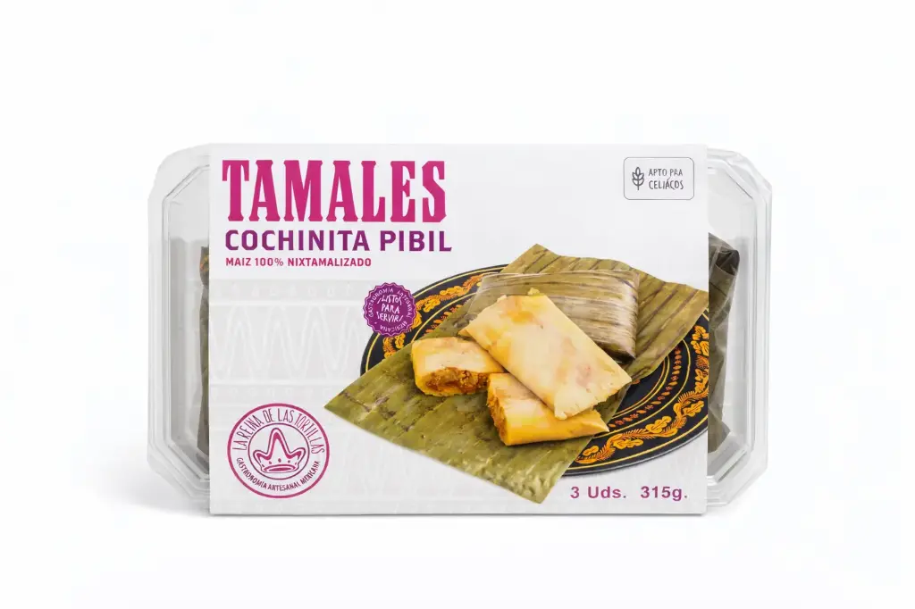 Tamales de cochinita pibil 3uds