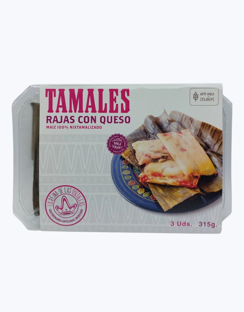 Tamales de Rajas con Queso 3 uds
