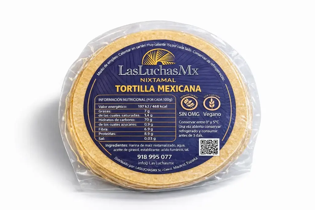 Tortillas de maiz amarillo 15cm