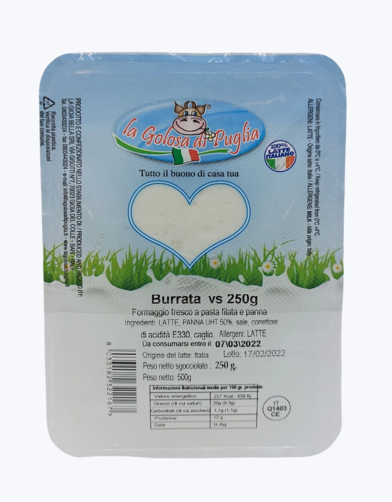 Burrata la golosa di puglia 250g