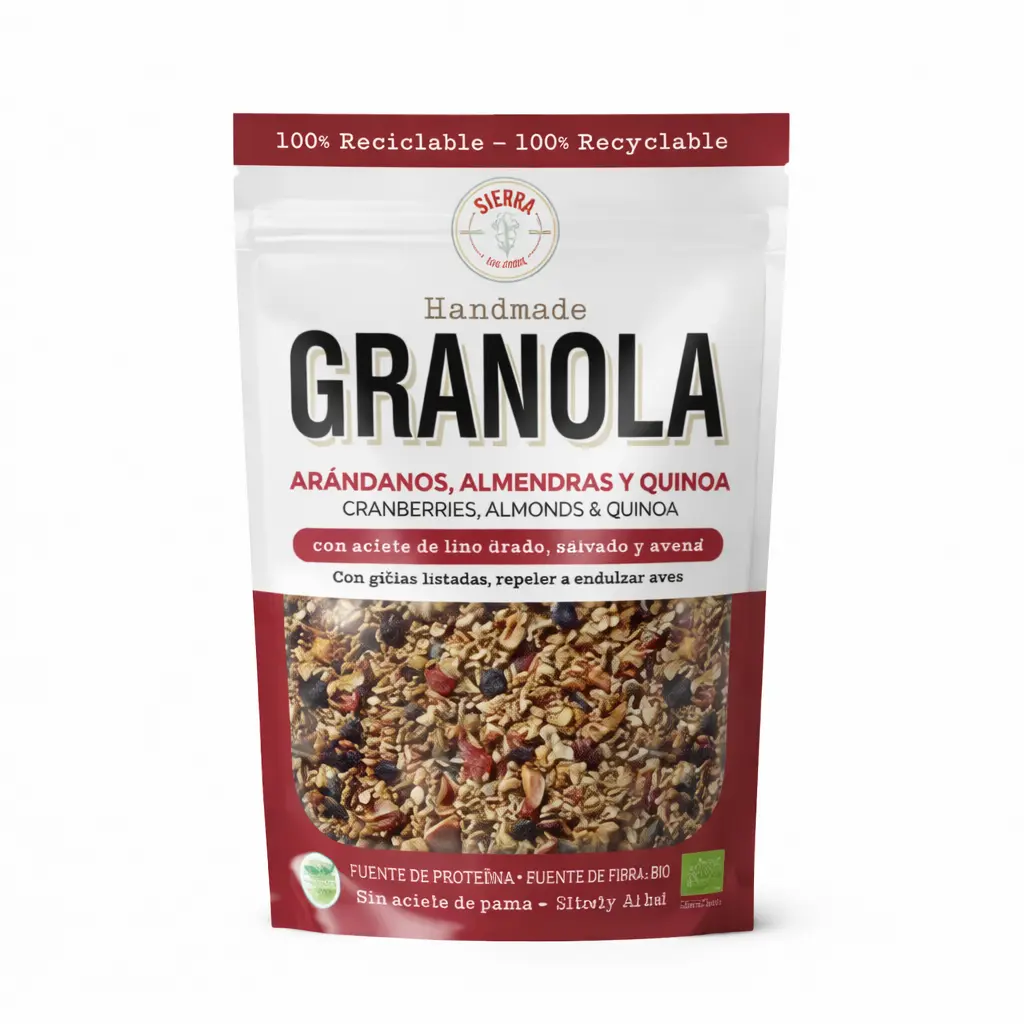 Granola arándanos-almendras-quinua bio