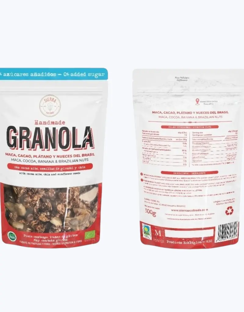 Granola maca-cacao-platano-coquito bio