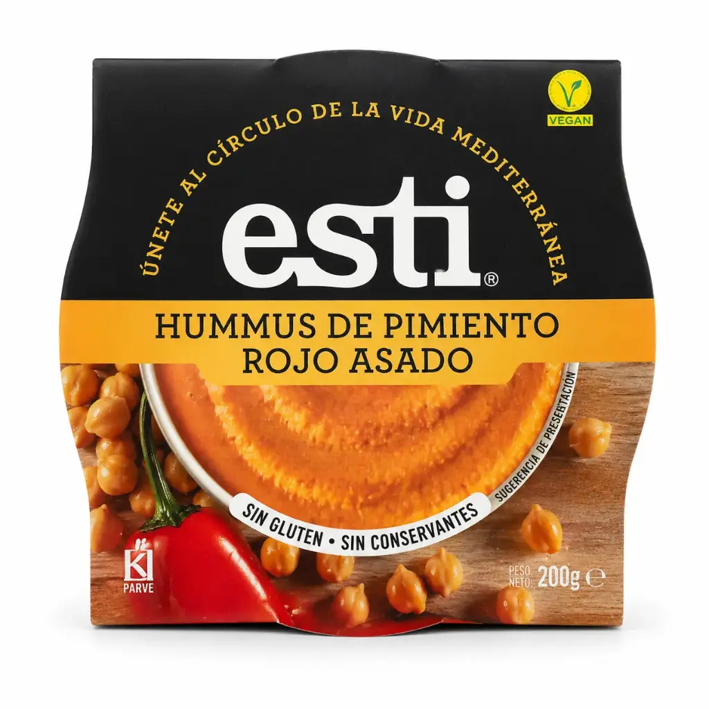 Hummus de pimiento rojo asado Esti 200g