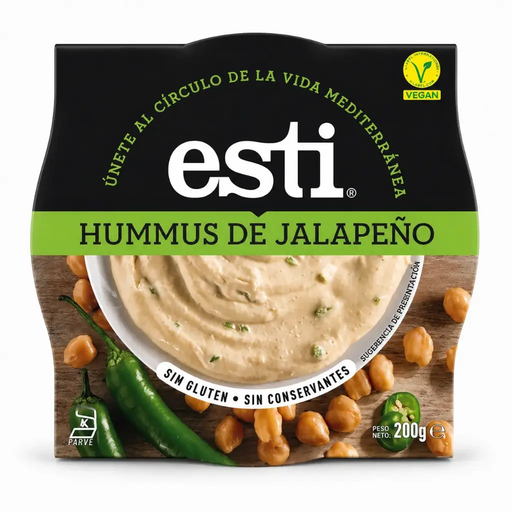 Hummus de jalapeños Esti 200g   