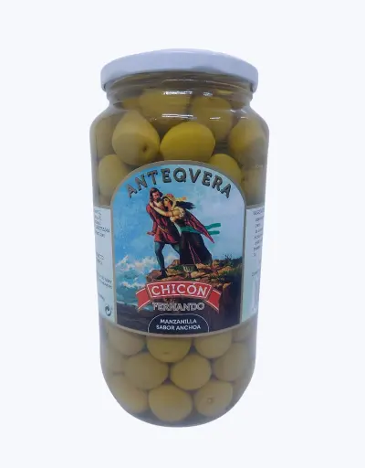 [1001330] Aceitunas manzanilla sabor anchoa Chicon 500g