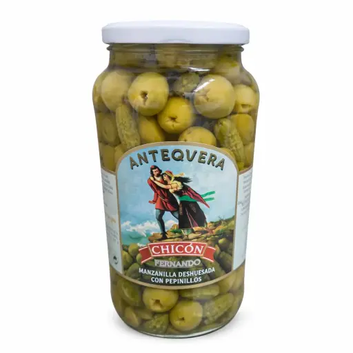 [1001332] Aceitunas manzanilla con pepinillo Chicon 500g